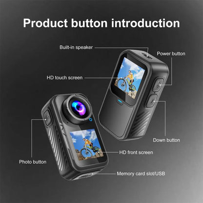 5K Thumb Action Camera 4K 60FPS 6-Axis Touch Screen Stabilization Pocket Sports Camera Magnetic Motorcycle Waterproof Bodycam