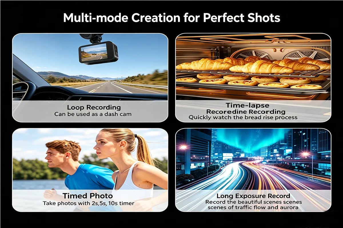 5K Action Camera 4K60fps 2.0'' Touchscreen Recording Cam Body Waterproof 6 Axis EIS Sport Camera Motorcycle Bicycle Helmet