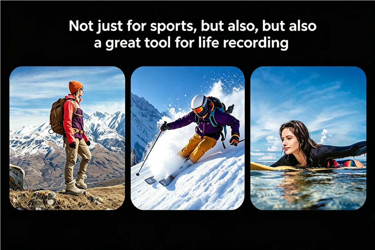 5K Action Camera 4K60fps 2.0'' Touchscreen Recording Cam Body Waterproof 6 Axis EIS Sport Camera Motorcycle Bicycle Helmet
