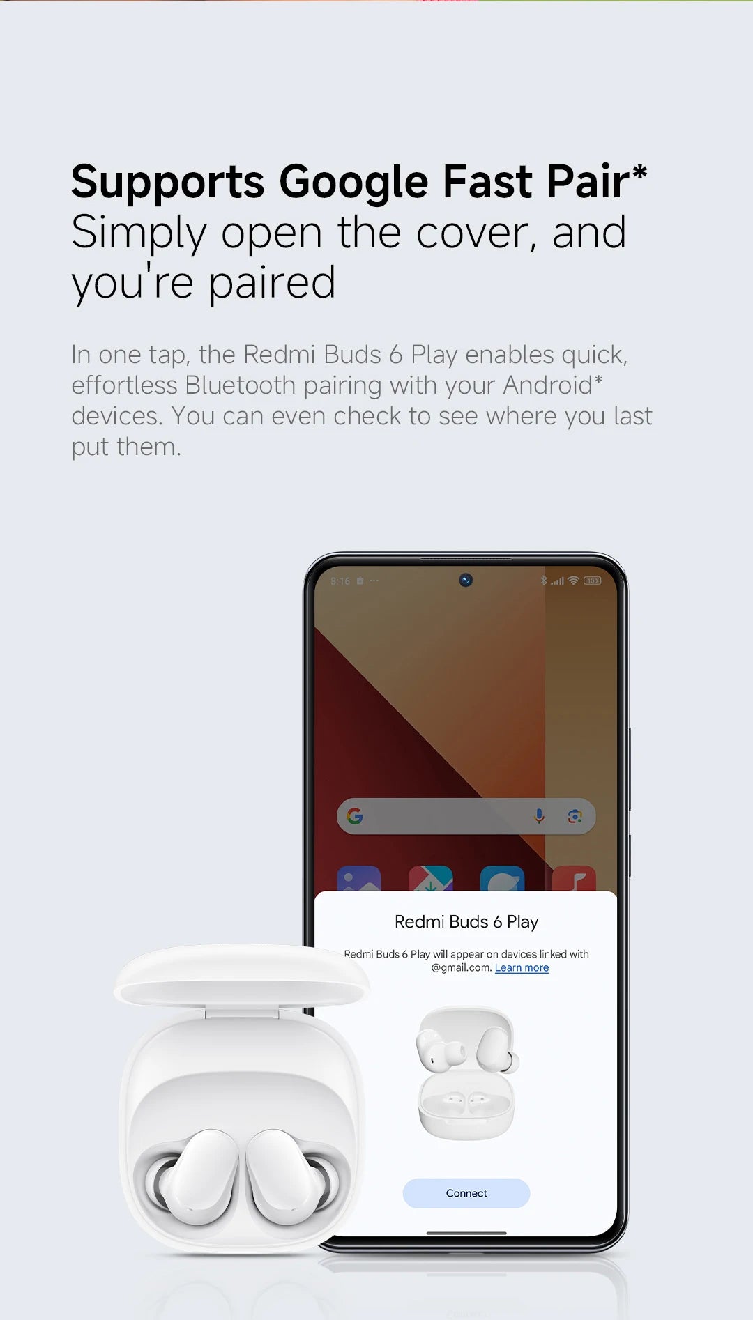 World Premiere Xiaomi Redmi buds 6 Play Up 36 hours  AI noise cancellation for calls Bluetooth 5.4 TWS Earphone Earbuds AI ENC