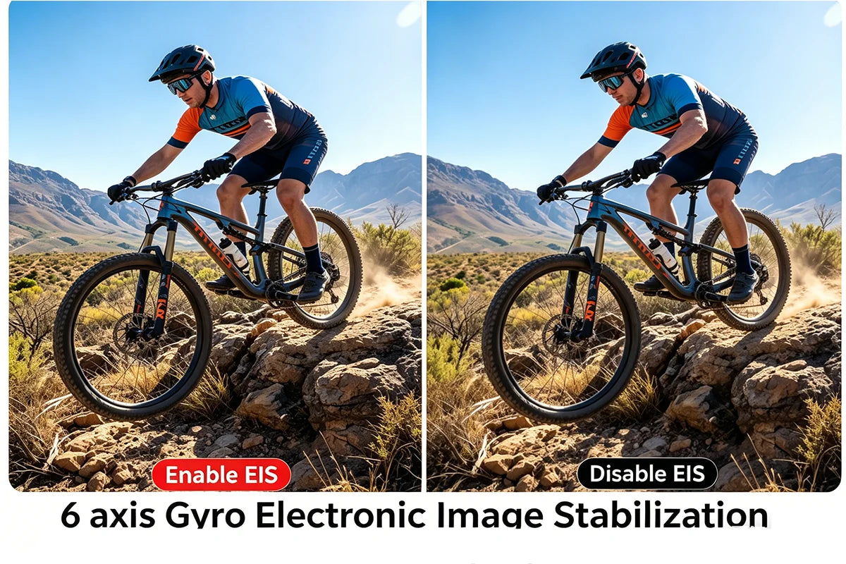 5K Action Camera 4K60fps 2.0'' Touchscreen Recording Cam Body Waterproof 6 Axis EIS Sport Camera Motorcycle Bicycle Helmet