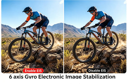 5K Action Camera 4K60fps 2.0'' Touchscreen Recording Cam Body Waterproof 6 Axis EIS Sport Camera Motorcycle Bicycle Helmet