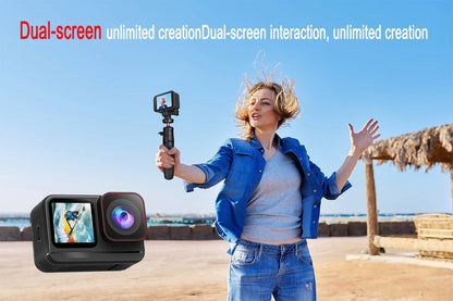 5K Action Camera 4K60fps 2.0'' Touchscreen Recording Cam Body Waterproof 6 Axis EIS Sport Camera Motorcycle Bicycle Helmet