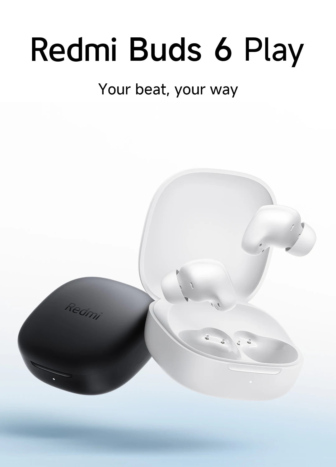 World Premiere Xiaomi Redmi buds 6 Play Up 36 hours  AI noise cancellation for calls Bluetooth 5.4 TWS Earphone Earbuds AI ENC