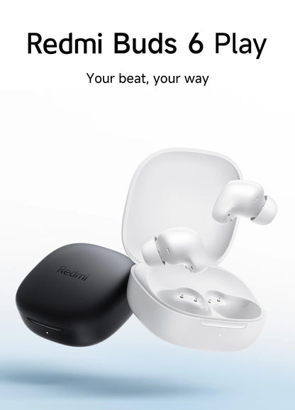 World Premiere Xiaomi Redmi buds 6 Play Up 36 hours  AI noise cancellation for calls Bluetooth 5.4 TWS Earphone Earbuds AI ENC